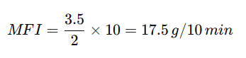 Melt Flow Index Units and Formula